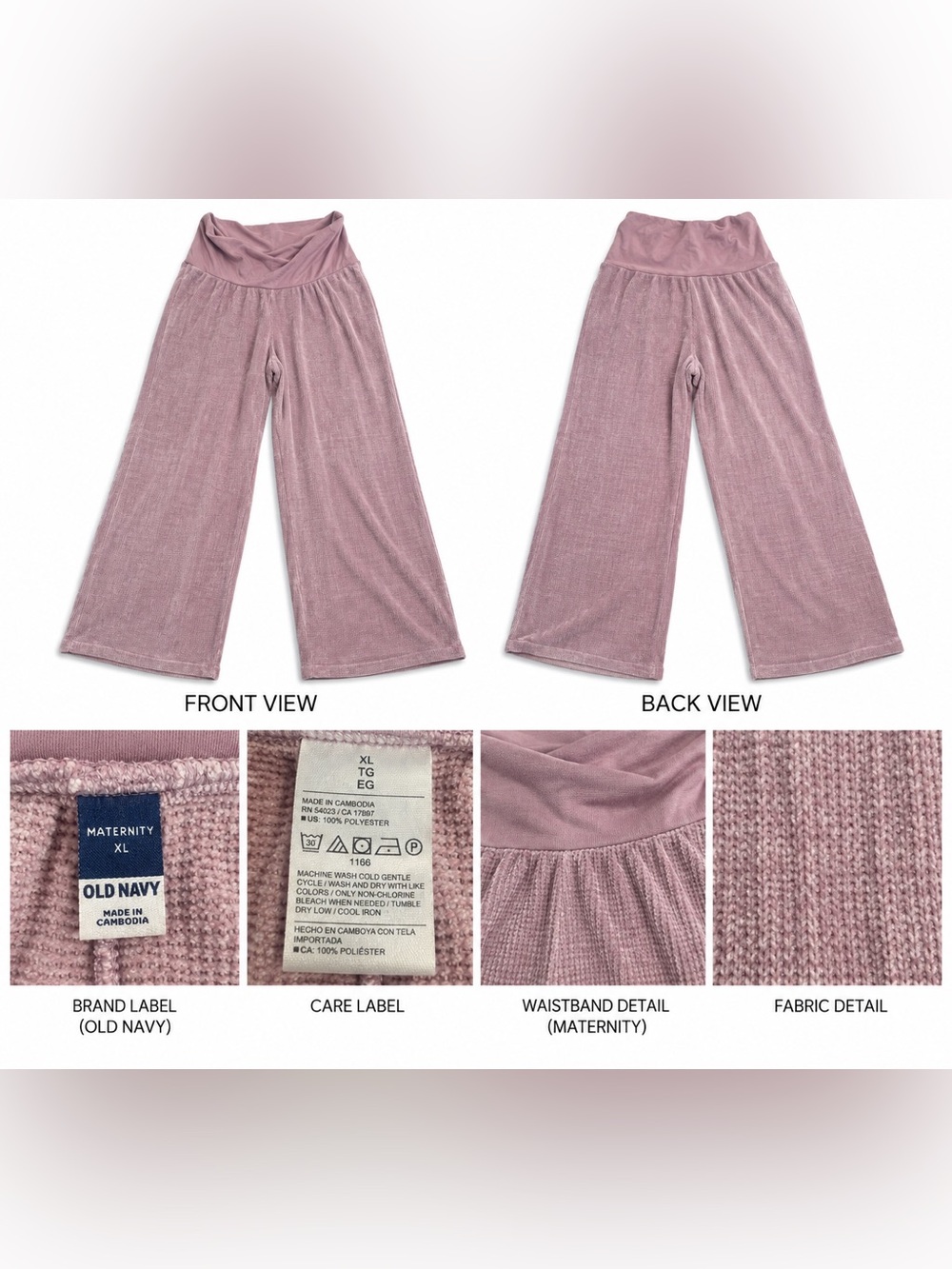 Old Navy Maternity Wide-Leg Knit Pants – Women’s XL